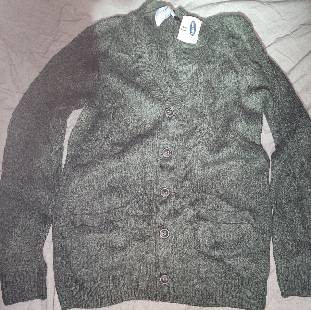 New OLD NAVY Green Cardigan Mens Size Large* Super Soft * - Picture 5 of 6